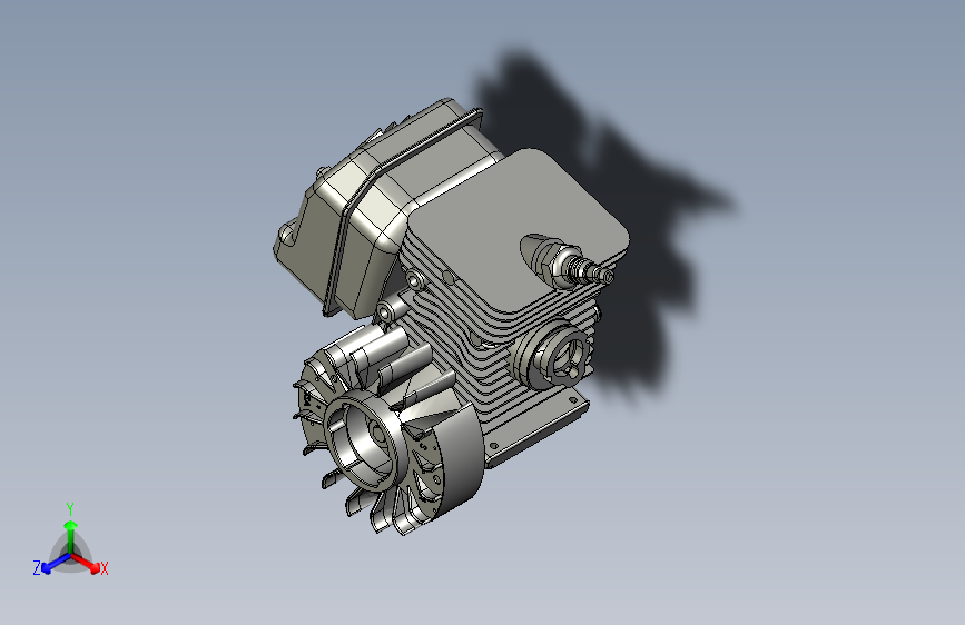 STHIL MS 180油锯发动机3D数模图纸 STEP格式