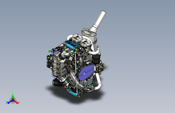 Rotax 915 iS航空发动机3D数模图纸 STP格式