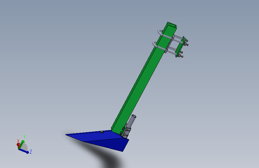 箭铲式开沟器三维+CAD