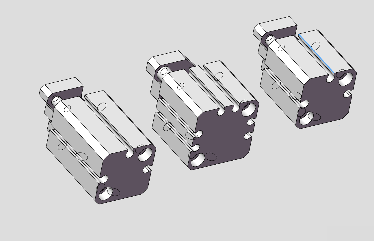 3款CQM(φ12)导杆型薄型气缸模型