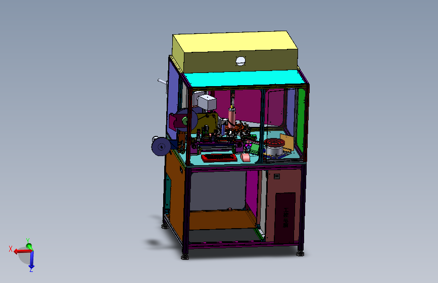 电子行业转盘式全自动包装机3D