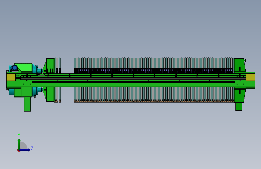 2000-3D压滤机MF 左侧视图