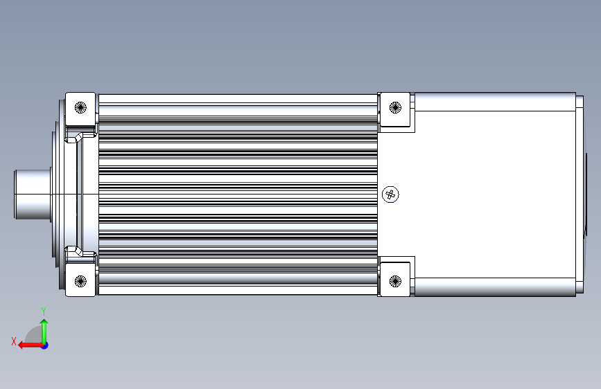 高速主轴电机0.75~ 3.6kw ISA系列九个模型MF 背面视图