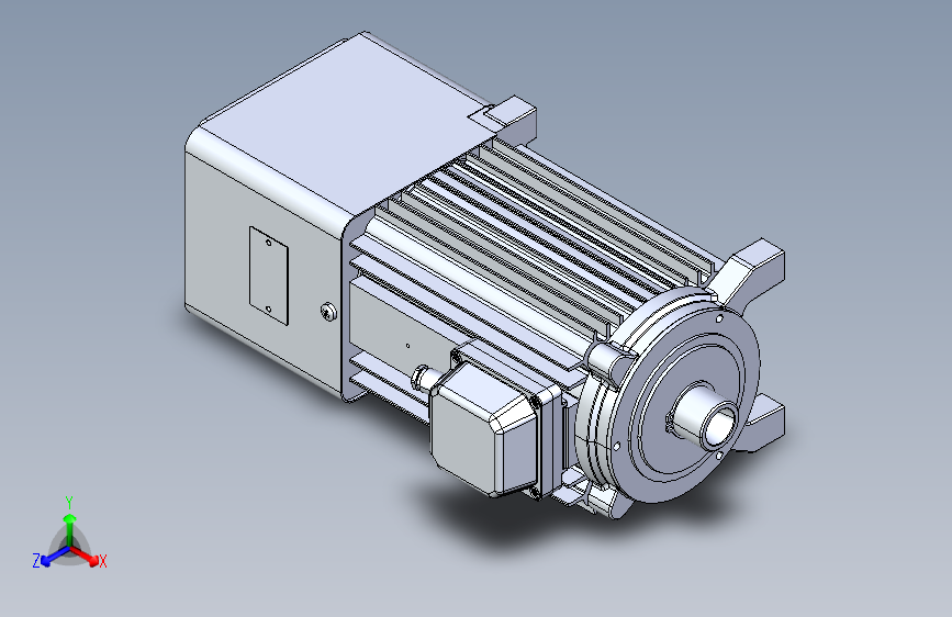高速主轴电机0.75~ 3.6kw ISA系列九个模型MF 主视图