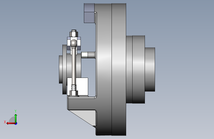 法兰盘车夹具装配CAD+三维MF 背面视图