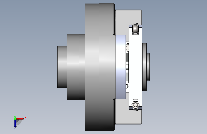 法兰盘车夹具装配CAD+三维MF 俯视图