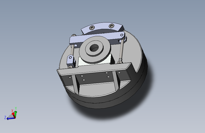 法兰盘车夹具装配CAD+三维MF