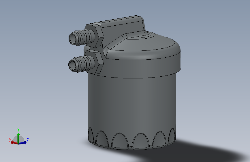 机油滤清器solidworks