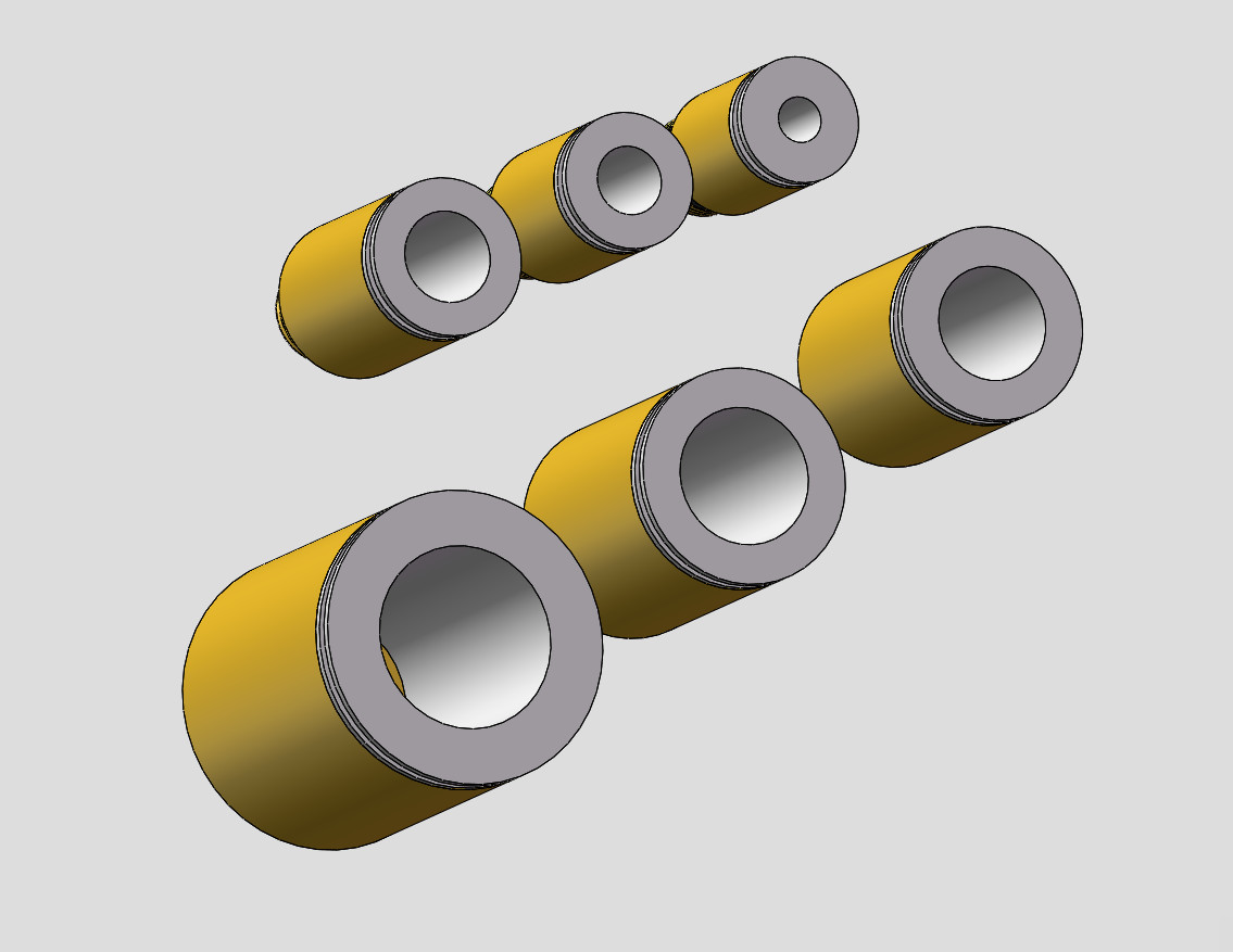 6款万用螺纹KQ2S内六角接头模型