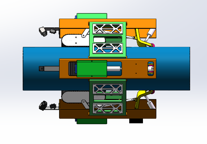 爬杆机器人三维