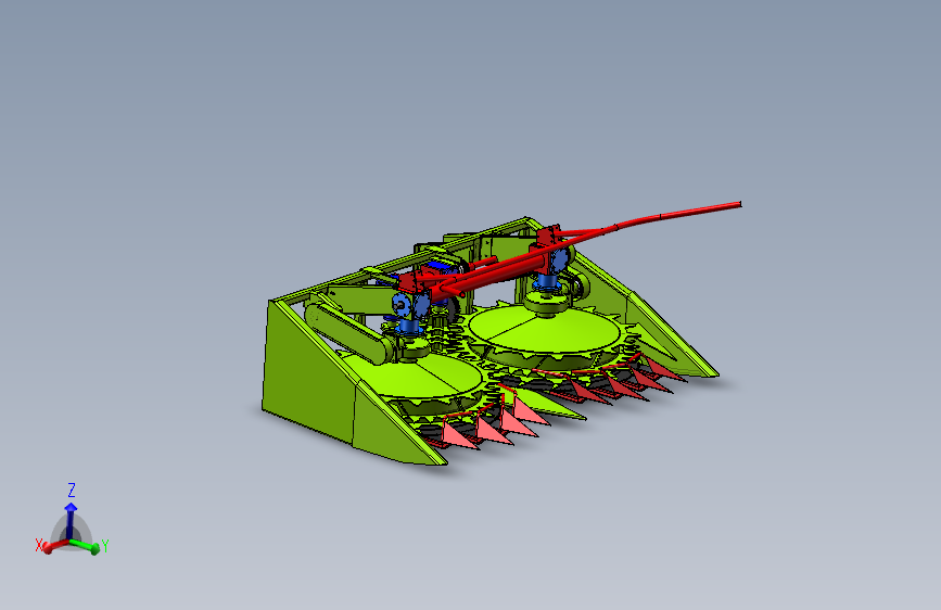 青贮饲料收获机割台3D模型MF