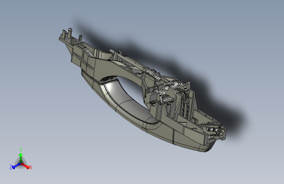 汽车门把手三维MF