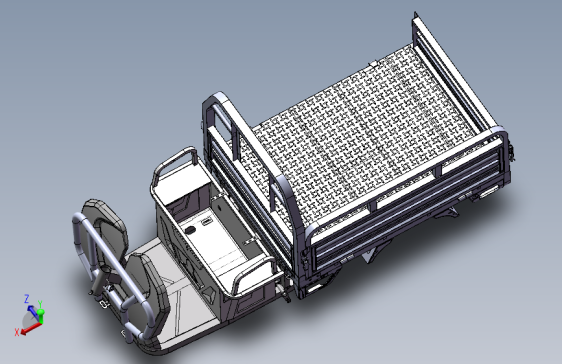 某电动车1.3米车架车厢整体MF