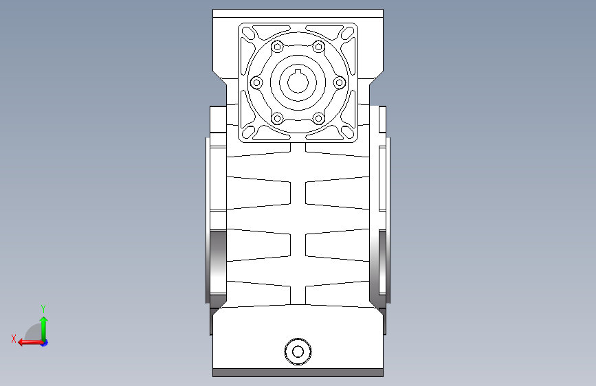 NMRV150-40-Φ50-Φ22-Φ110-Φ145-M9-B3 背面视图