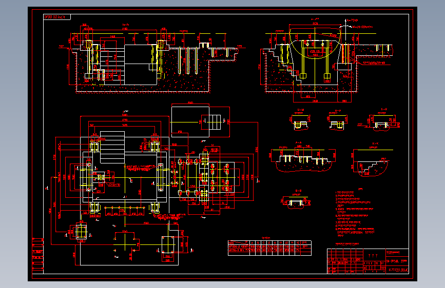 3.0m˫煤矿单滚筒提升机图纸