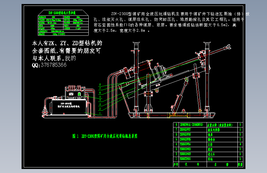 ZDY-2300型钻机总装图