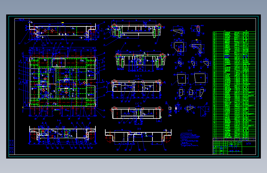 50_10桥式双梁小车架CAD