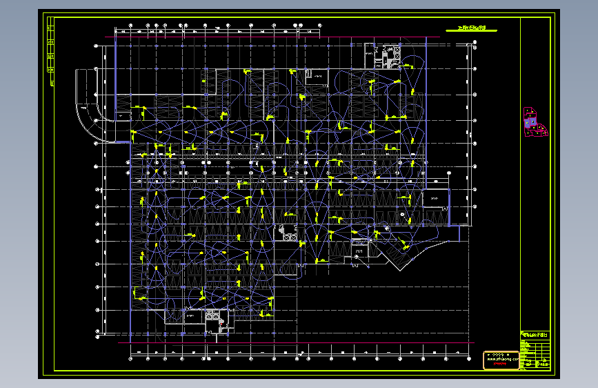 大型地下车库诱导通风系统设计cad图纸
