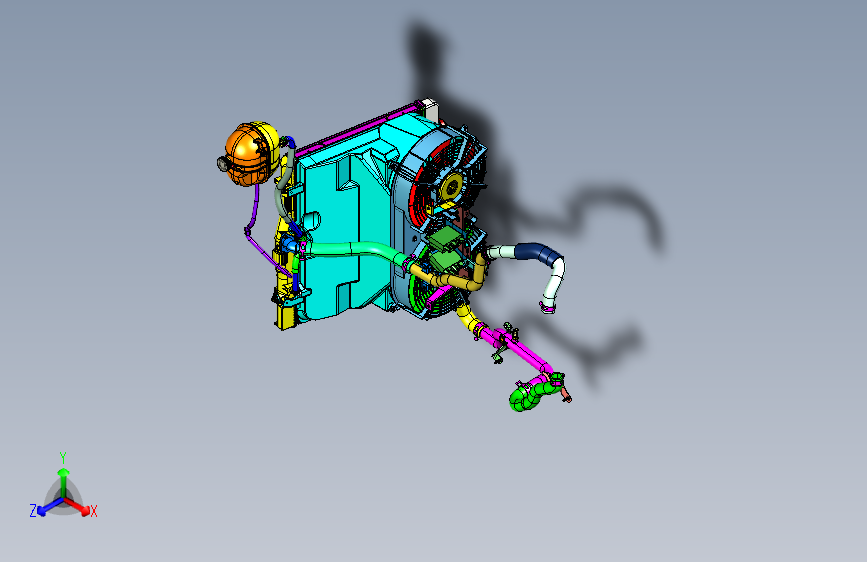 商务客车冷却系统设计模型catia