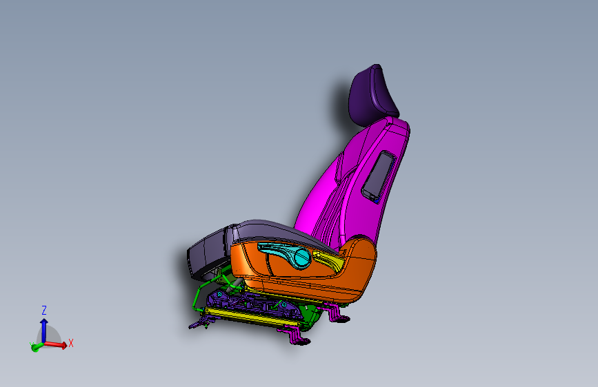 汽车座椅设计模型（SolidWorks）MF