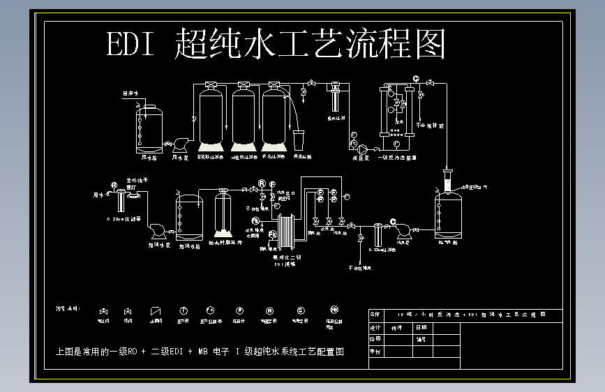 某10吨每小时超纯水系统设计方案图