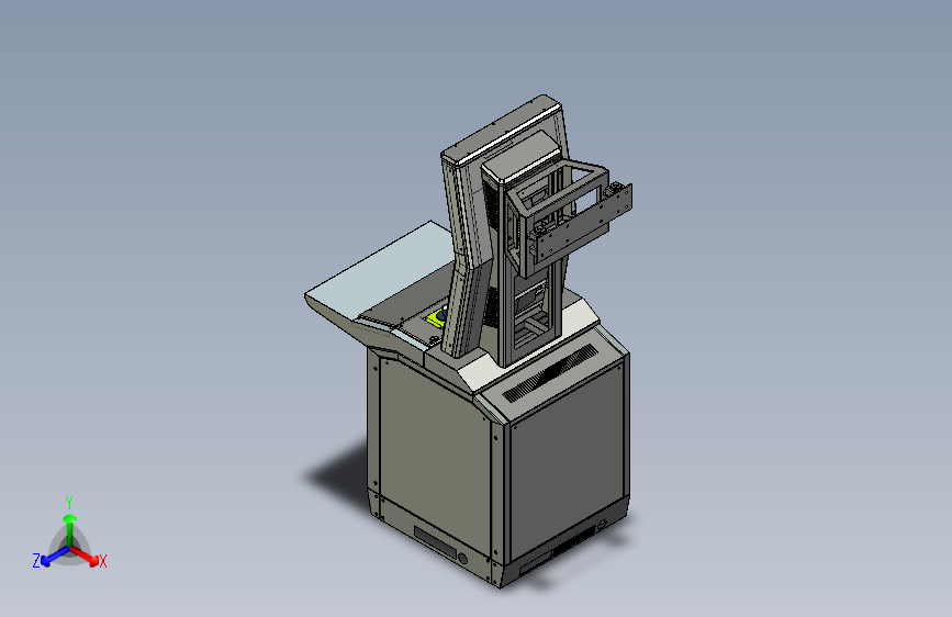 双屏幕控制台模型含钣金设计MF
