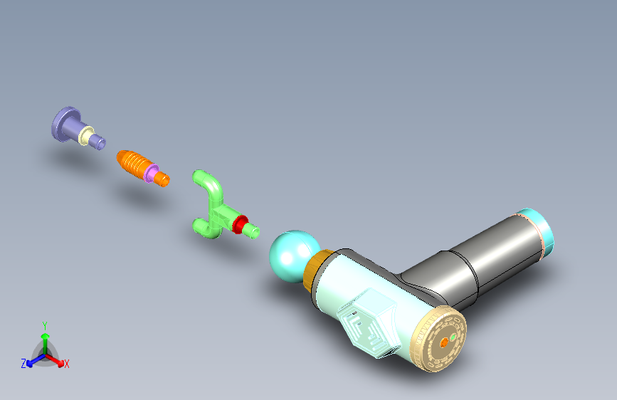 筋膜枪肌肉筋膜枪按摩器3D设计 113