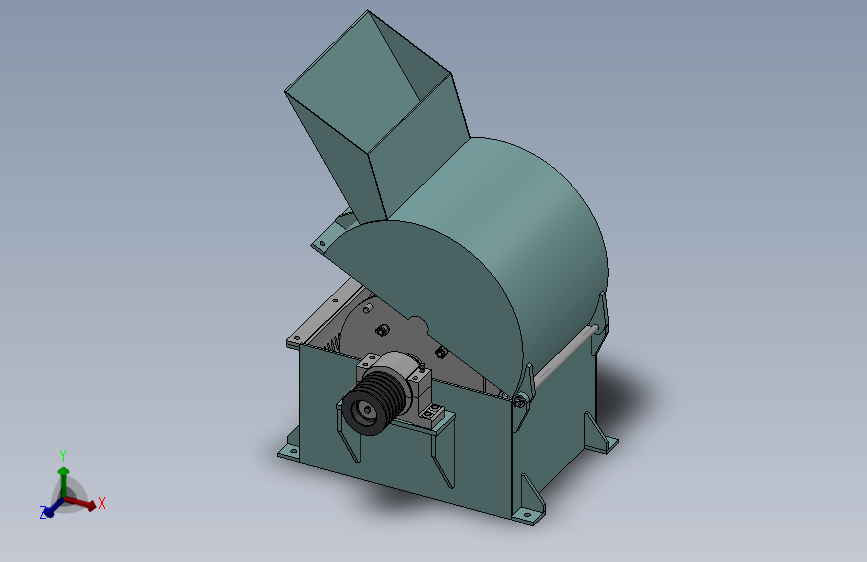 小型饲料粉碎机3D