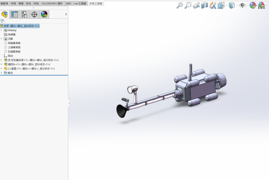 海参捕捞器三维SW模型设计3D建模solidworks文件