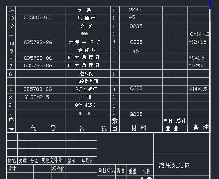 一款立式液压泵站及液压油箱MF462221