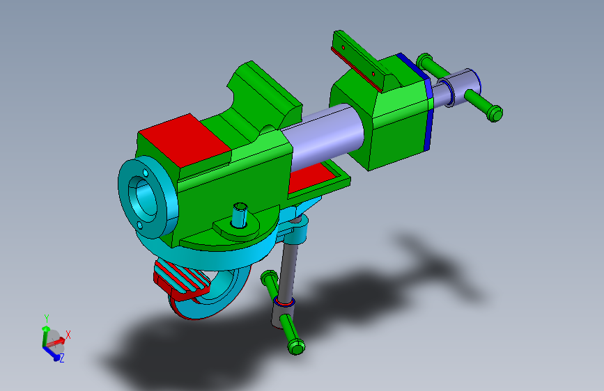 小型台虎钳简易模型  INVENTOR