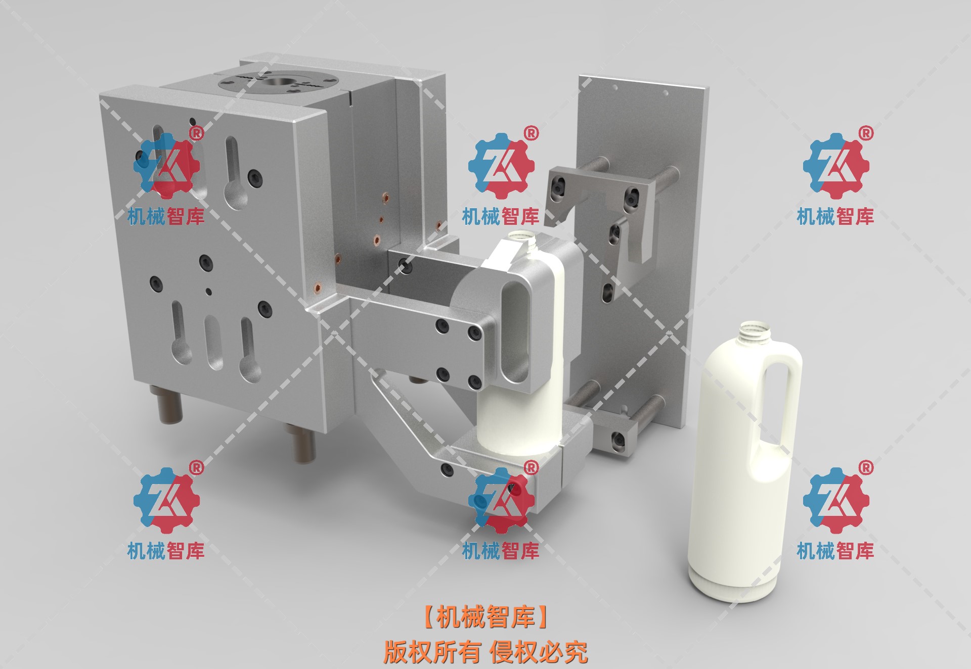 005-模具-1l瓶吹模总成 step