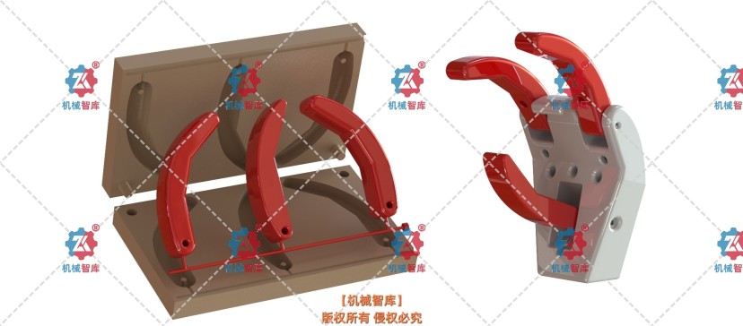 057-模具-制造手指和拇指用于修复手掌的模具  sw