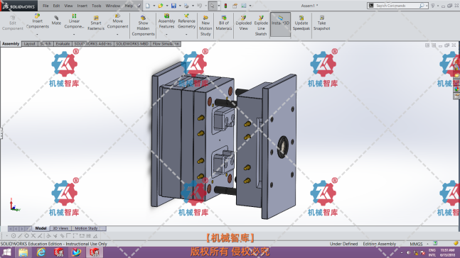 066-模具-双腔注射模  sw