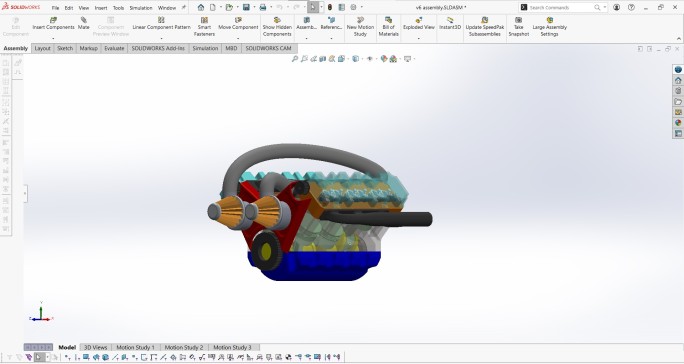 Solidworks v6 发动机模型