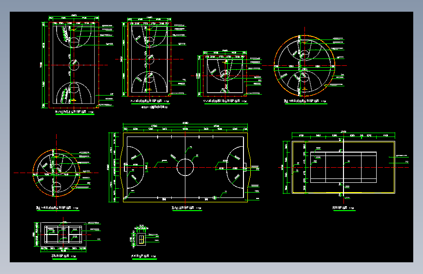 足球_网球_足球球场平面图_施工图CAD图纸ID_1102537601