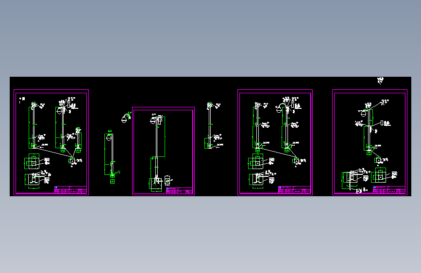 室外监控立杆CAD图纸MF