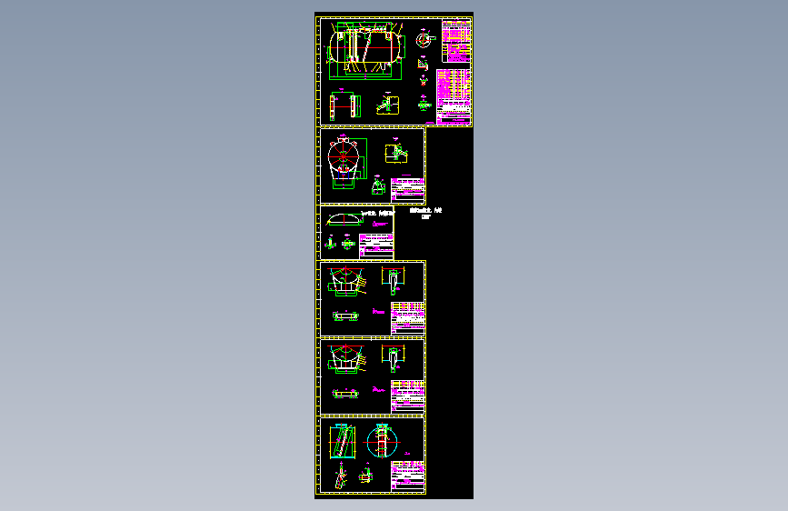卸油箱（dwg6张图拆分）