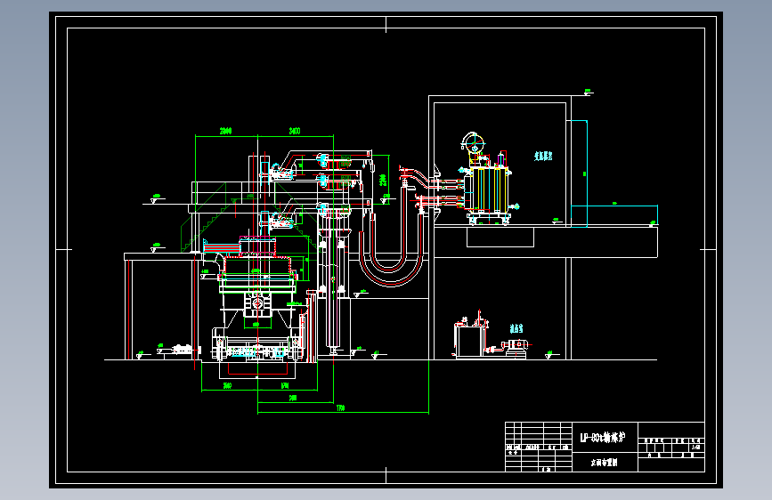 80t精炼炉的立面图
