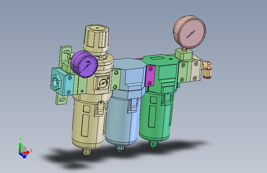 Regulator调节器组件（CKD.JP） STEP_SOLIDWORKS 2016_模型图纸下载 – 懒石网