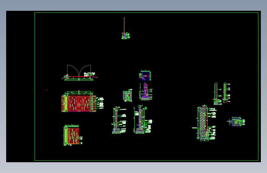 后勤围墙大门详图（含结构）MF20