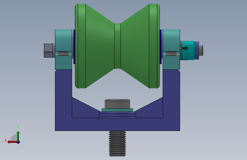 yataghan承载机构3D数械图纸 Solidworks设计 背面视图
