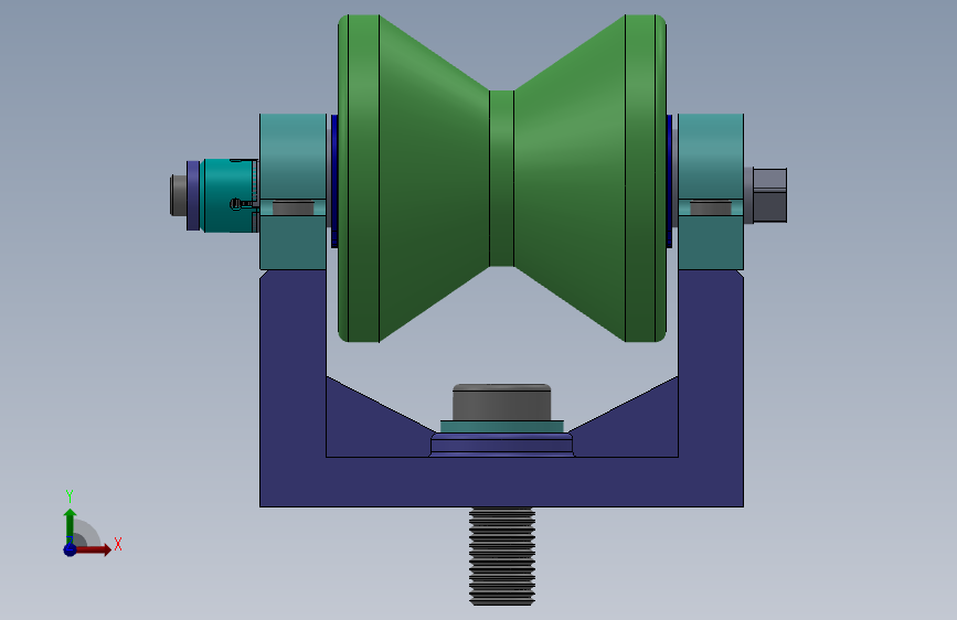 yataghan承载机构3D数械图纸 Solidworks设计 正面视图