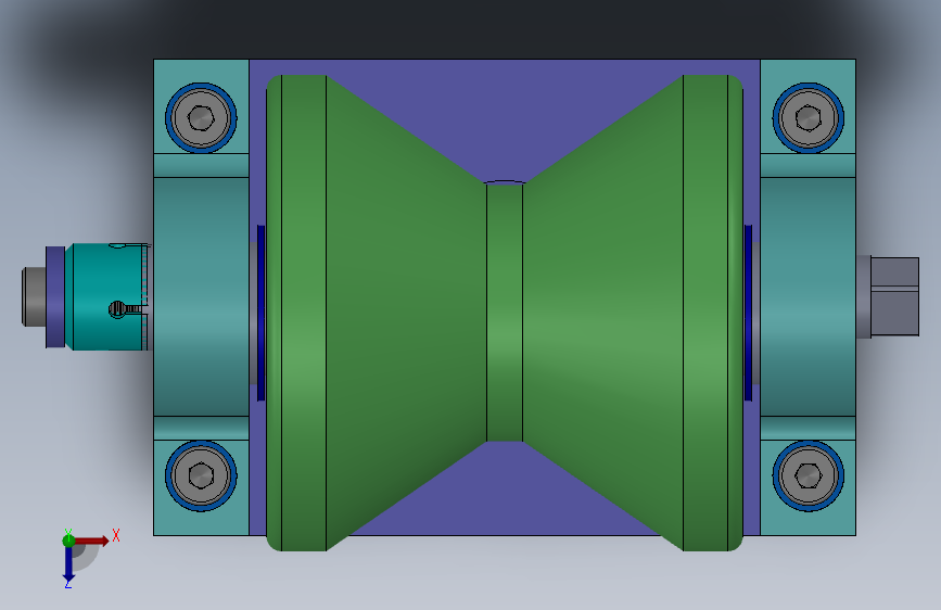 yataghan承载机构3D数械图纸 Solidworks设计 俯视图