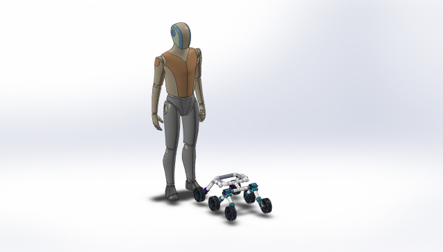 Unmanned ground vehicle六轮小车结构3D图纸 STEP格式