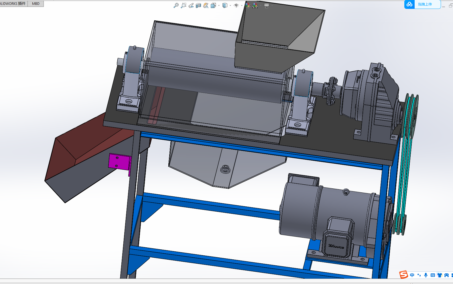 螺旋式榨汁机设计含三维 二维 说明书