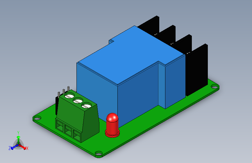 5V继电器模块-Autodesk Inventor-STEPIGES