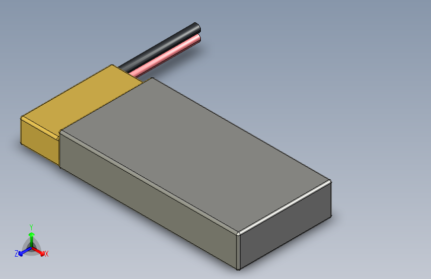 80mAh 锂离子电池-PTC Creo Elements-STEPIGES