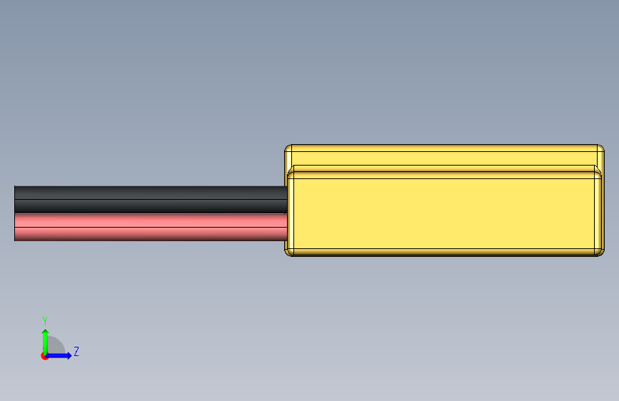 80mAh 锂离子电池-PTC Creo Elements-STEPIGES 左侧视图