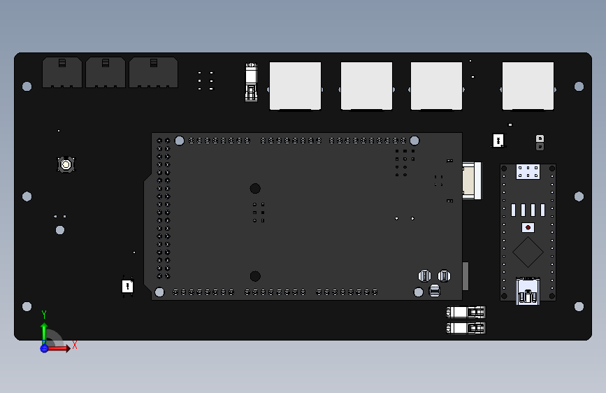 Arduino2560分配板-SW- 正面视图